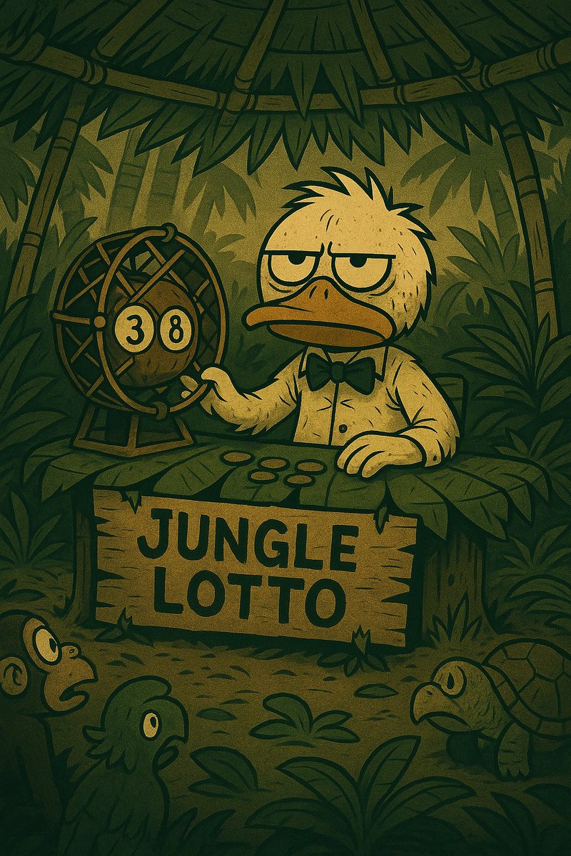 runwithgugo's tweet image. Day 18. GUGO cracked.
Flopsalot tried to calm him down. Carl brought fermented coconuts.
Nobody’s been the same since.
So now GUGO’s running a lottery.
From a hut. In the middle of the jungle.
With a bowtie.
And absolutely zero sanity.
🌴 JUNGLE LOTTO 🌴
🎟️ HOW TO ENTER:
1…