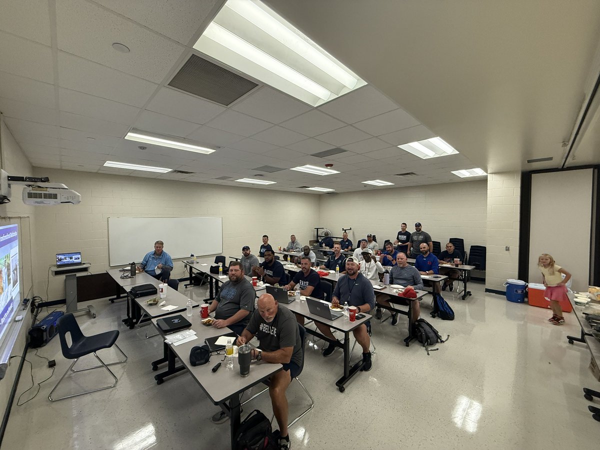 Enjoyed the last few days with our entire football staff!  Building relationships, growing together, and talking ball! #TheRaiderWay #TheJourneyIsTheDestination