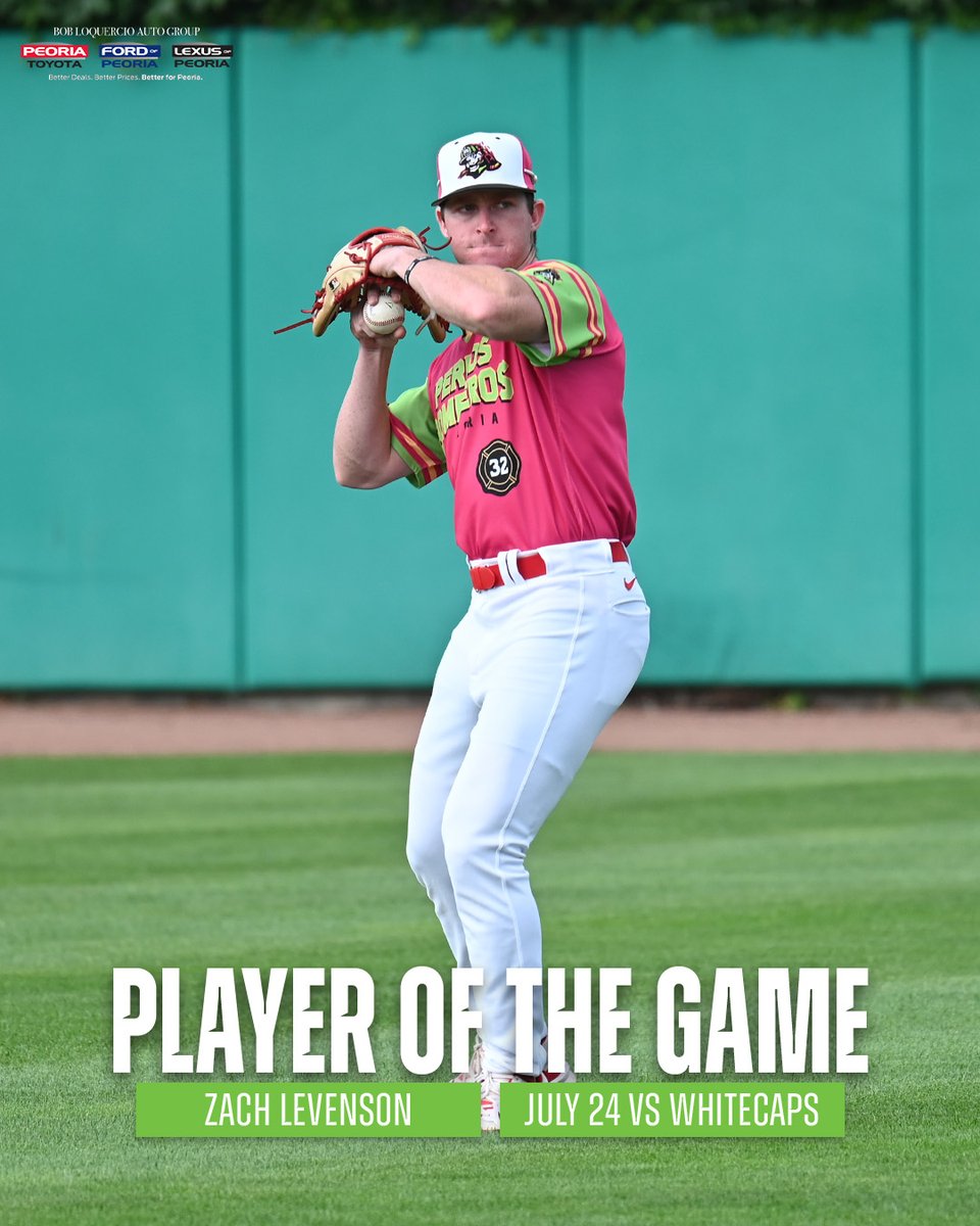 YidInBaseball's tweet image. Zach Levenson was named player of the game for his performance for Peoria tonight:
Double, 2 walks and 2 runs scored in the Chiefs 9-5 win.