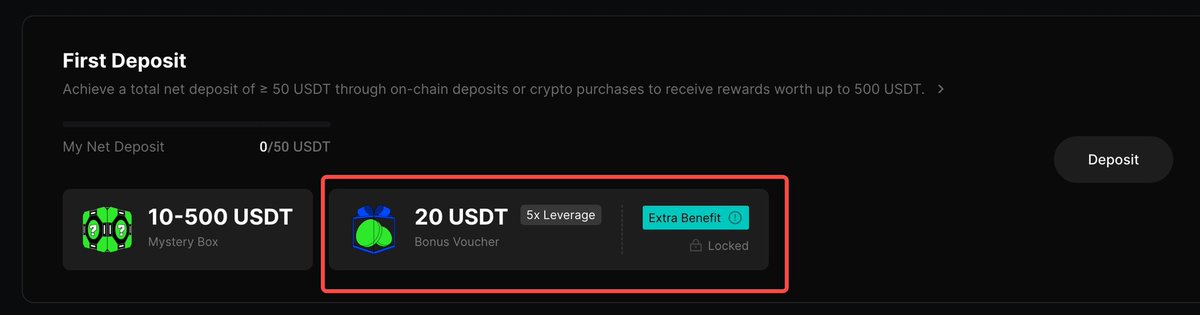 CryptonautX_'s tweet image. Massive Rewards Alert
Sign up on @BingXOfficial & grab rewards up to 9,600+ USDT!
🎁 Mystery Box (10–500 USDT)
💸 20 USDT Bonus Voucher for first time depositers(5x leverage)
Why BingX?
✅ Trade Crypto, Stocks, Forex & Commodities — all in one app
✅ Lower fees than…