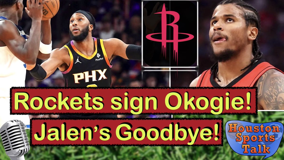 HSTPodcast's tweet image. New Rockets 🚀 Content!
Huge thx to Clayton @713SportsTalk for helping break down Okogie signings &amp;amp; Jalen Green Farewell!!!!
Watch ▶️ youtu.be/c-xIznZhLfE
