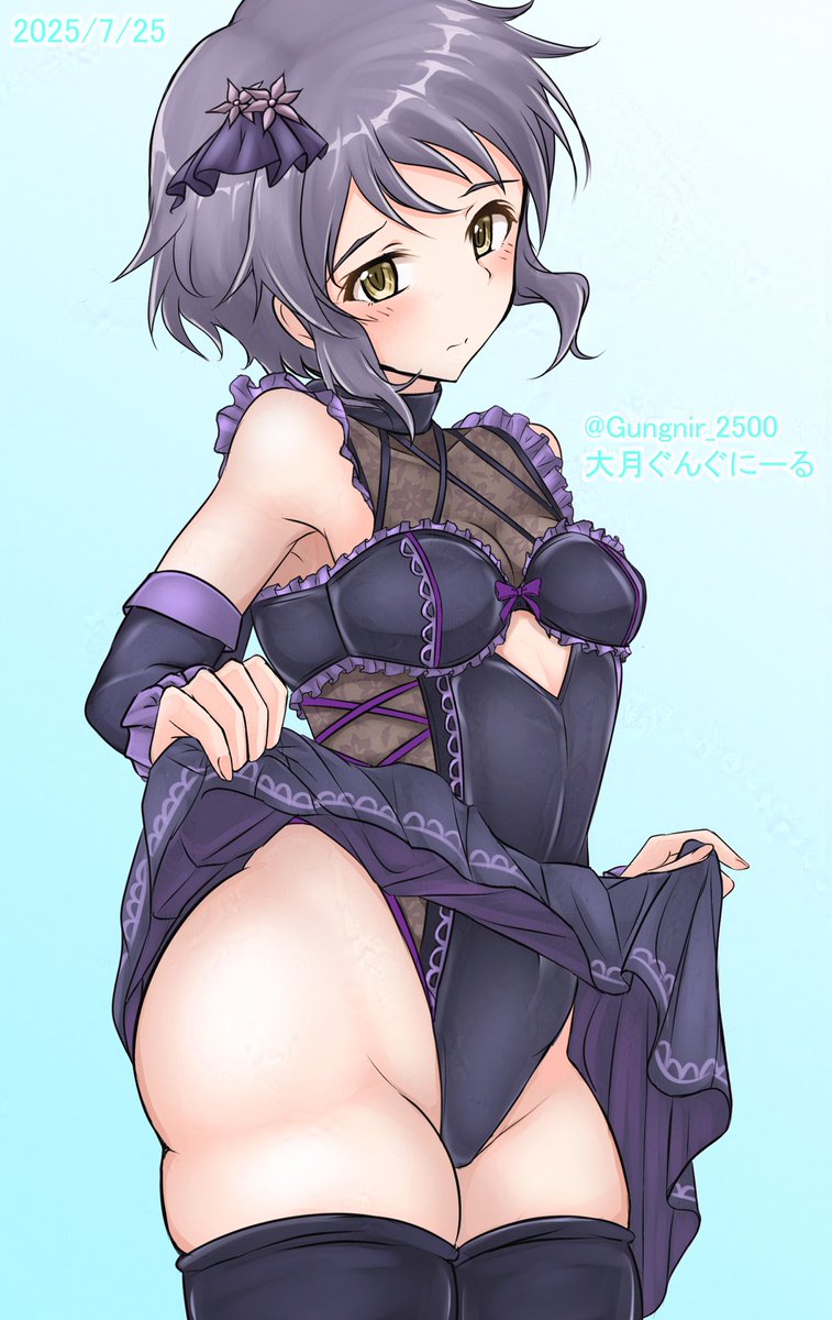 Gungnir_2500's tweet image. 一目で凄い水着だと理解したね
(曲によってはチラチラ見えます)