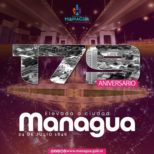 Managua  conmemora con orgullo 179 el aniversario de haber sido elevada a ciudad en 1846. Nuestra capital creativa y multicultural sigue creciendo, construyendo futuro con identidad, cultura y modernidad.
Managua Linda Managua !!!

#ManaguaSandinista