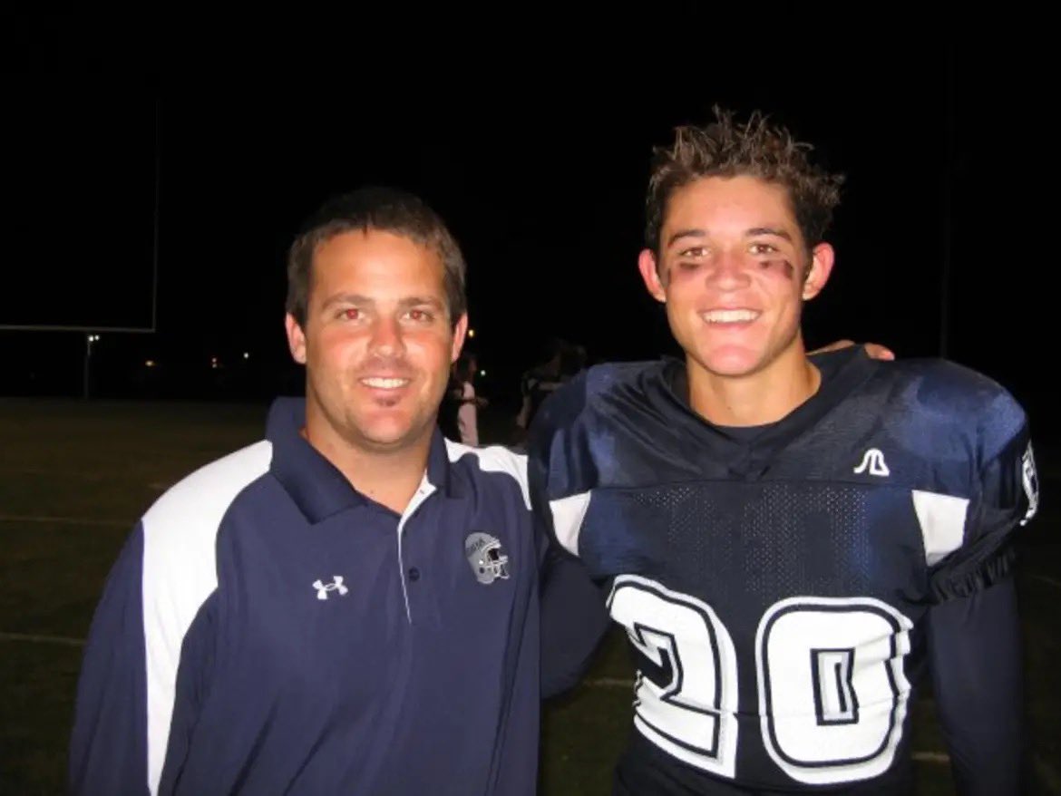 CDMFOOTBALL's tweet image. Big argument in the Haly household, who was the best athlete? Tyler, pictured here, class of 2009, Spencer 2011, or Mitchell 2017? Come find out at the CDM golf tournament July 31st. (Smart money is on father, Gregg!)