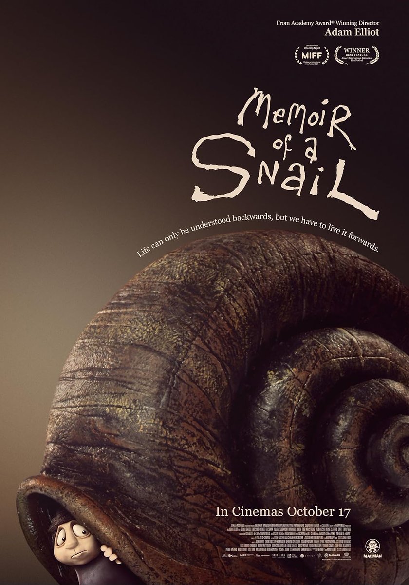 Mervebaday1's tweet photo. "Hayat ancak geriye doğru anlaşılabilir ama ileriye doğru yaşamak zorundayız."

-Memoir of a Snail [Bir Salyangozun Anıları] https://t.co/NHe3J5QpW4