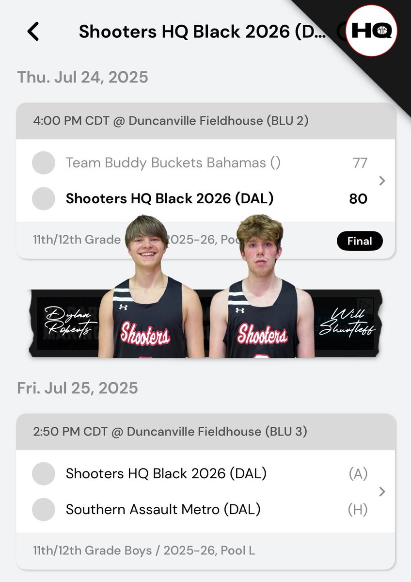 Justin Lovvorn (@justinlovvorn) on Twitter photo <a href="/Shooters_HQ/">Shooters HQ</a> β26 Black gets the W to start the weekend off <a href="/iplayprimetime/">PrimeTime Sports</a> Nationals vs Buddy Buckets Bahamas!
Game 2 vs Southern Assault Metro tomorrow afternoon.
Big time performances from Will Shurtleff (<a href="/JJP_Basketball/">Pearce Basketball</a>) & <a href="/Dylan_Roberts0/">Dylan Roberts</a> (<a href="/SpartanHoopsMBB/">Spartan Basketball</a>) with the <a href="/Shooters_HQ/">Shooters HQ</a> β26 Black gets the W to start the weekend off <a href="/iplayprimetime/">PrimeTime Sports</a> Nationals vs Buddy Buckets Bahamas!
Game 2 vs Southern Assault Metro tomorrow afternoon.
Big time performances from Will Shurtleff (<a href="/JJP_Basketball/">Pearce Basketball</a>) & <a href="/Dylan_Roberts0/">Dylan Roberts</a> (<a href="/SpartanHoopsMBB/">Spartan Basketball</a>) with the