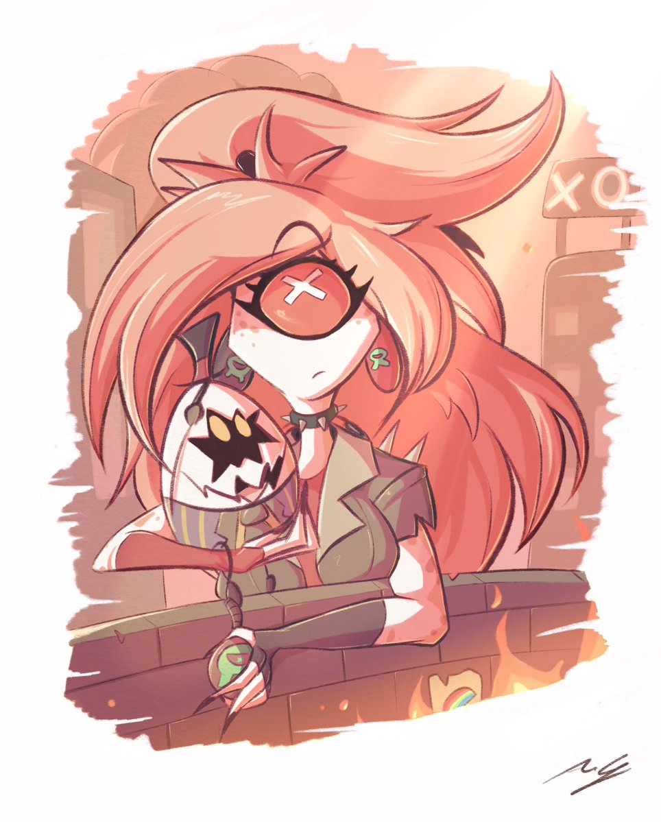 AdamClowery's tweet image. “Miss you, Pentious…” 🐍
#HazbinHotel #HazbinHotelFanart #Hellaverse #CherriBomb #Eggboi #Artwork