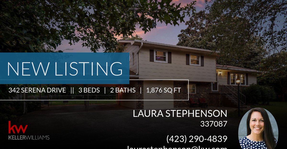 LauraDenisey's tweet photo. 📍 New Listing 📍 Take a look at this fantastic new property that just hit the market located at 342 Serena Drive in Hixson. Reach out here or at (423) 290-4839 for more information

Laura Stephenson
Keller Williams Greater Chatt... https://t.co/OgmQvIFY0u https://t.co/xYH4XnwHNO