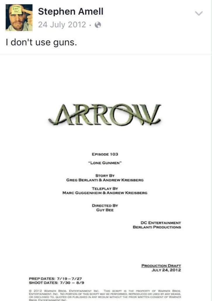 chancletas07's tweet image. Olicity 👓❤️🏹