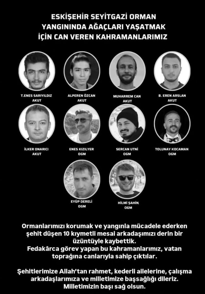 .

Geleceğimizi korumak uğruna canlarını feda eden bu kahramanlarımızı rahmet ve minnetle anıyoruz..

Mekanları cennet, ruhları şad olsun.