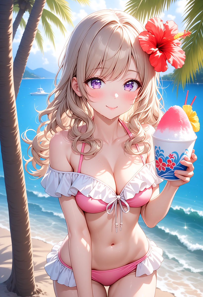 (*´꒳`) ɢ०ᵒᒄ ʍᵒ~ʳᐢⁱᐢᵍ🌤･*:⋆゜
今日はかき氷の日〜🍧 
かき氷は別名「夏氷」とも呼ばれるため、「な（7）つ（2）ご（5）おり」の語呂合わせで制定されたんですって(＊ˊ艸ˋ)♬*

ここ最近はフルーツの飾りやフォトジェニックなかき氷が増えて見た目も可愛くて素敵ですね😆💓
#DaysAI #AIart