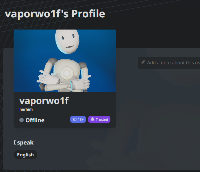 The VR Chat pedophile known as vaporwo1f Has been suspended. 
One of my Intels Have relayed back that he has been suspended until August 24th.
<a href="/VRChat/">VRChat</a> Step up your game and permanently ban this pedophile. Temporary suspensions do not change pedophiles like this one <a href="/vaporwo1f/">Vaporwo1f</a>