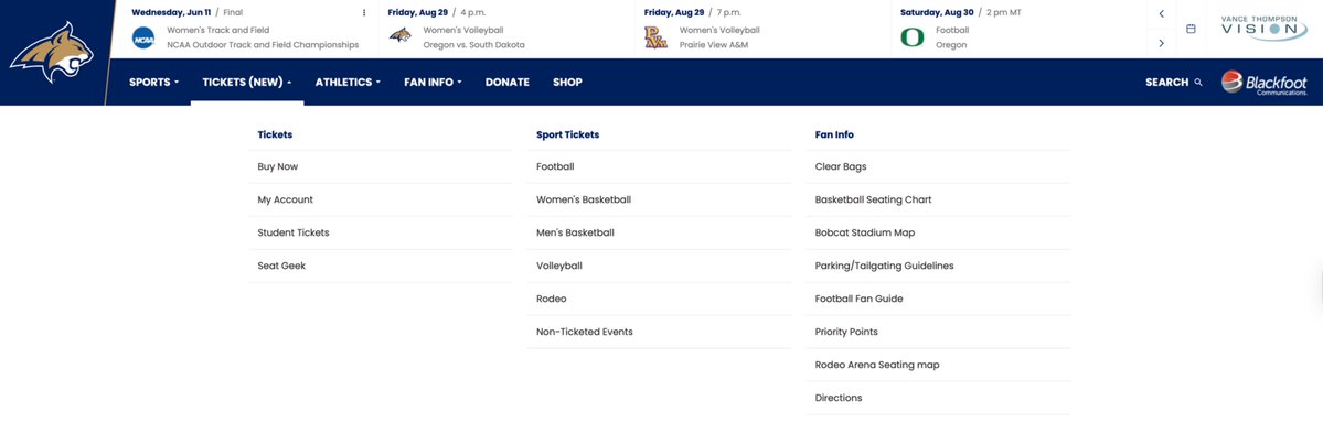 MSUBobcats's tweet image. This afternoon, a small update was made to Bobcat Ticket Central. As seen in the graphic below, you will see that all of the ticket links for Bobcat events have been moved into one convenient location. Below is a brief breakdown of how each column is organized.

Column 1(Tickets)…