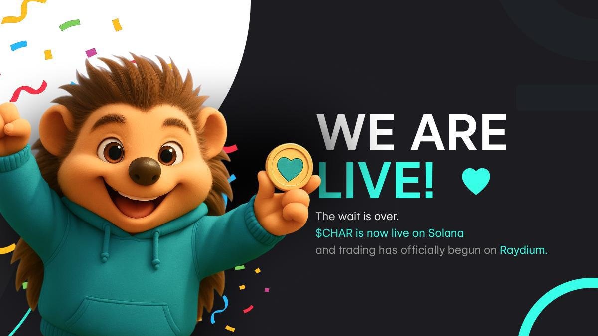 Crypto just got real.
CharCoin ($CHAR) is now LIVE on Solana and trading on Raydium.
Not a pump. Not a meme. A movement.

They’re funding real causes. They’re verified. 

🩵 Discover more at: charcoin.org (charcoin.org)
💬 Join the X Community: