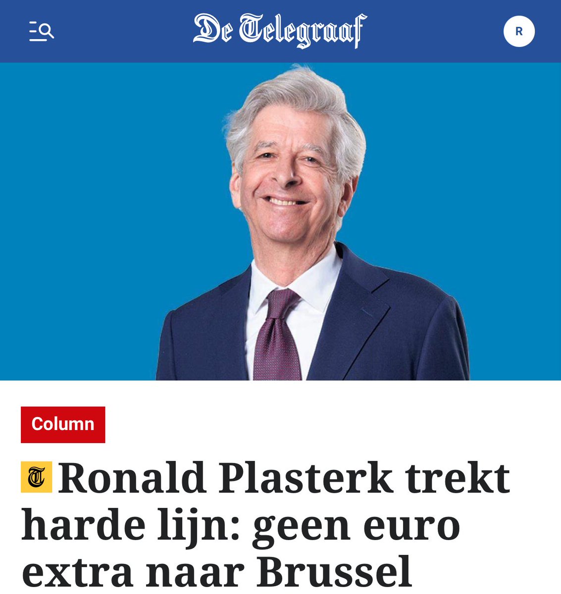 Rob_Roos's tweet image. De EU is geen bijzaak, het is een hoofdzaak!
Dit zou een centraal thema moeten zijn bij de komende Tweede Kamerverkiezingen. Welke partijen stellen duidelijke grenzen aan de steeds verdergaande overdracht van geld en macht naar Brussel, en zullen zorgen dat die in een…