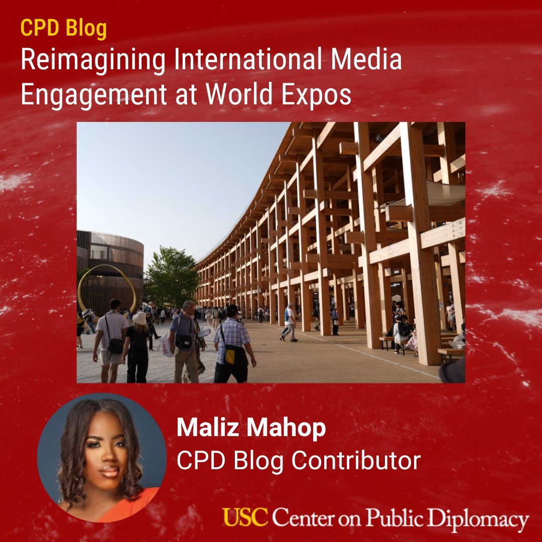 USC Public Diplomacy (@publicdiplomacy) on Twitter photo As part of our "Expo 2025 Viewpoints" series, <a href="/MalizMahop/">Maliz Mahop</a> warns that with over 90% of #WorldExpo visitors coming from the host country, the opportunity to engage global audiences is being squandered.
uscpublicdiplomacy.org/blog/expo-2025… As part of our "Expo 2025 Viewpoints" series, <a href="/MalizMahop/">Maliz Mahop</a> warns that with over 90% of #WorldExpo visitors coming from the host country, the opportunity to engage global audiences is being squandered.
uscpublicdiplomacy.org/blog/expo-2025…