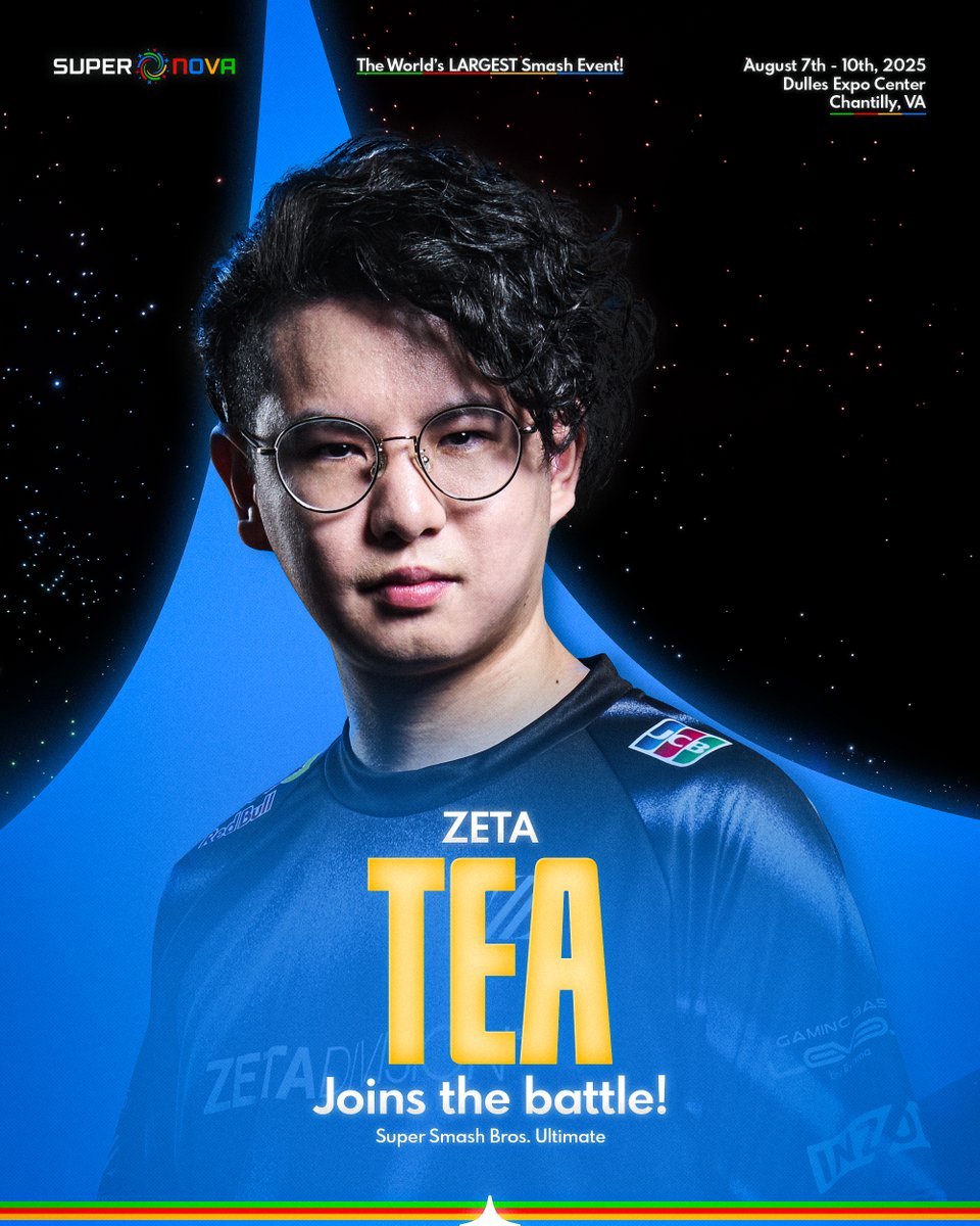 Supernova 2025 (@supersmashcon) on Twitter photo ⚡️🔔
<a href="/chibiT2169/">てぃー|Tea</a> will be competing at Supernova 2025! ⚡️🔔
<a href="/chibiT2169/">てぃー|Tea</a> will be competing at Supernova 2025!