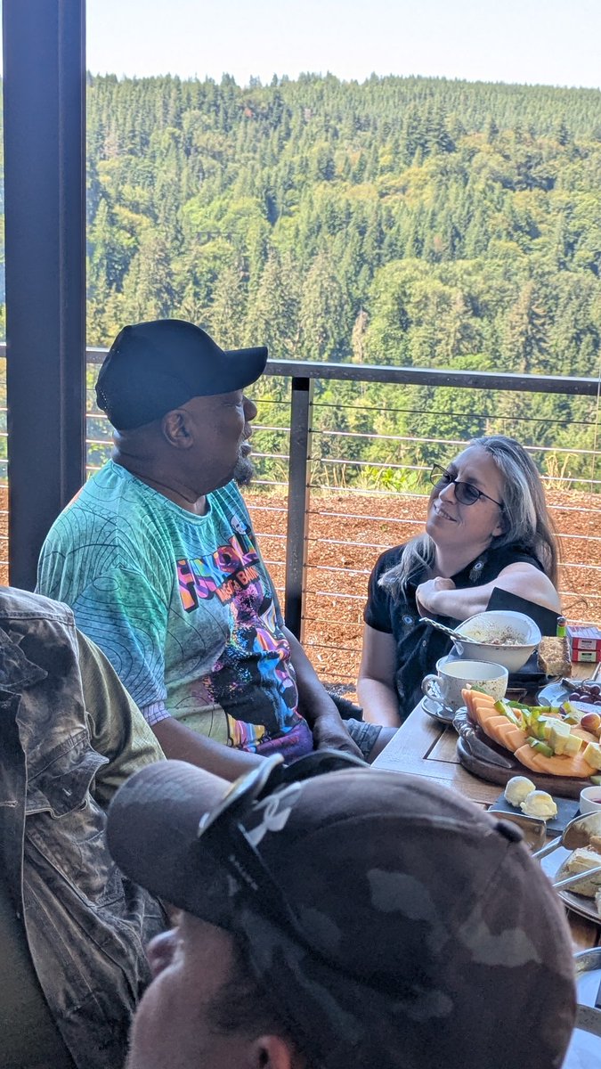 Today, Melissa &amp; I were impossibly blessed to host our dear friends George Clinton, Tairee Parks, Michael Hampton of Parliament Funkadelic at the most special place on Earth, Salish Lodge at Snoqualmie Falls. I got to watch Melissa sing with George at the waterfall. Perfection.