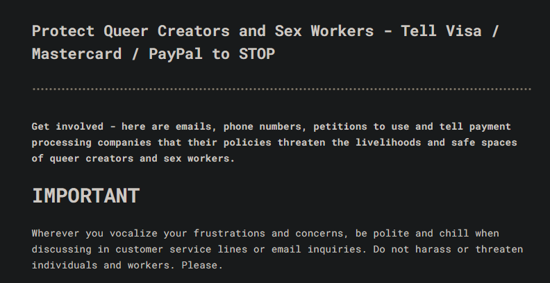 comet_melting's tweet image. I helped put together a web page compiling phone numbers, emails, and petitions where you can make your voice heard. protect queer artists & sex workers - tell payment processing companies to end their awful policies harming safe spaces for creative art
yellat.money