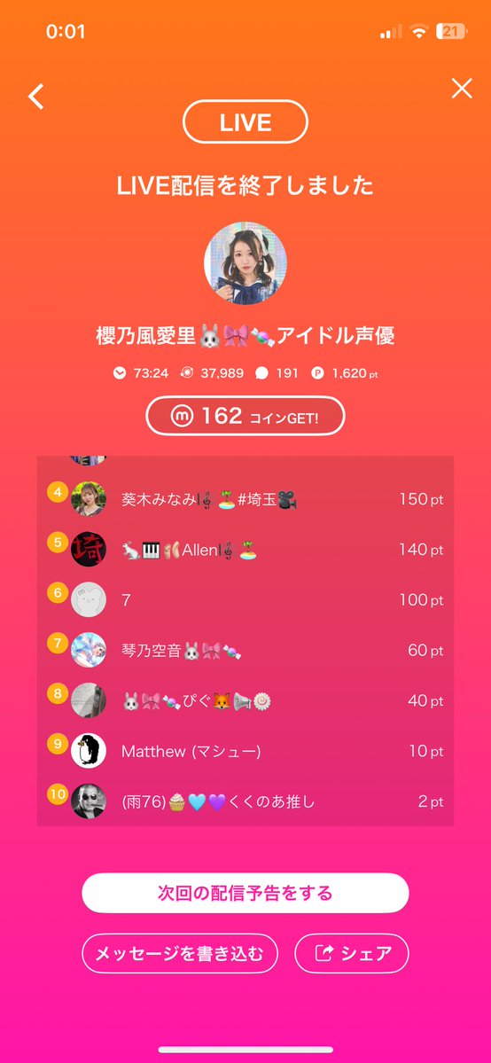 Huali_pinkusagi's tweet image. 🐰🎀🍬
おはぴょーん!!!!
昨日は配信来てくれてありがとう!!
今日からイベント参加するから毎日配信するよ♡
今日も1日がんばろ!!