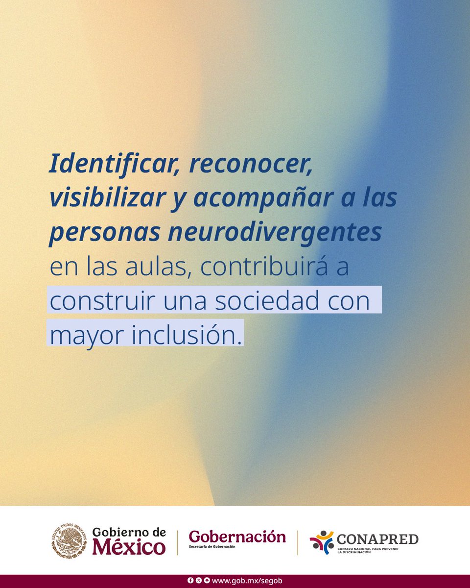 CONAPRED's tweet image. Lo que se nombra existe. Acompañemos a las personas neurodivergentes. #MéxicoEsInclusión ♾️