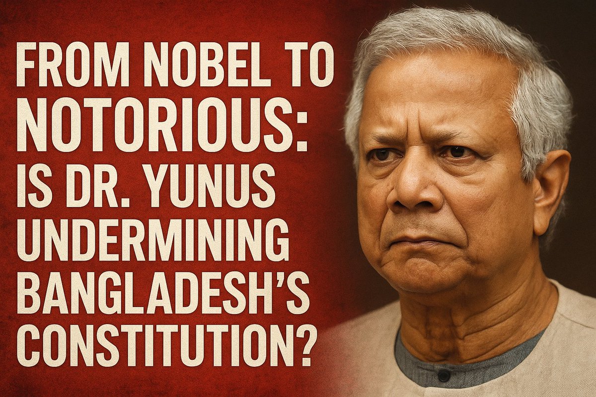 SarwarWassel's tweet image. "From Nobel to Notorious: Is Dr. Yunus Undermining Bangladesh’s Constitution?"
“Grameen Republic?
Cronyism,Corruption & Control Under Yunus’s Unelected Regime”
Several significant financial,legal, humanitarian and political losses and criticisms have been raised against the…
