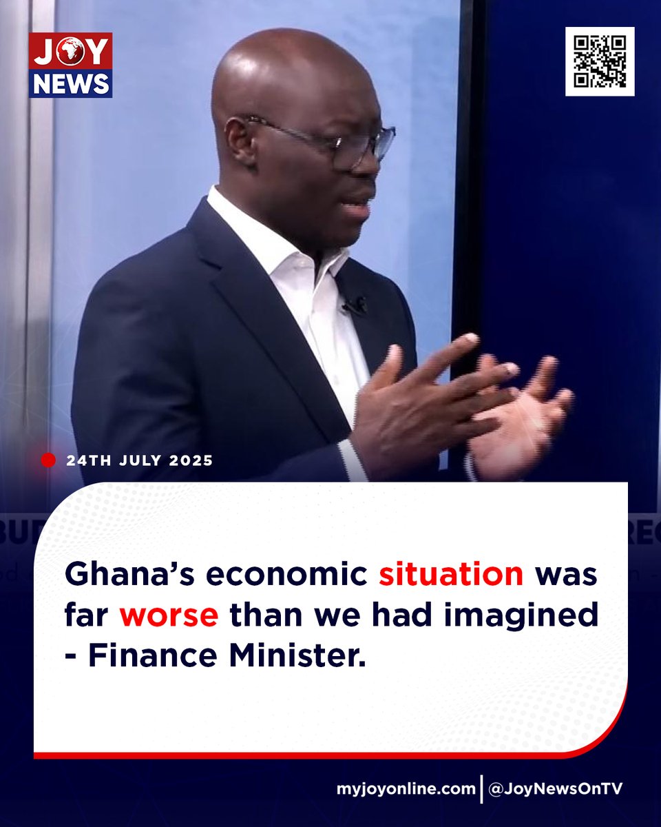 Ghana’s economic situation was far worse than we had imagined - Finance Minister.

#JoyNews #PMExpress #MidYearBudgetReview
