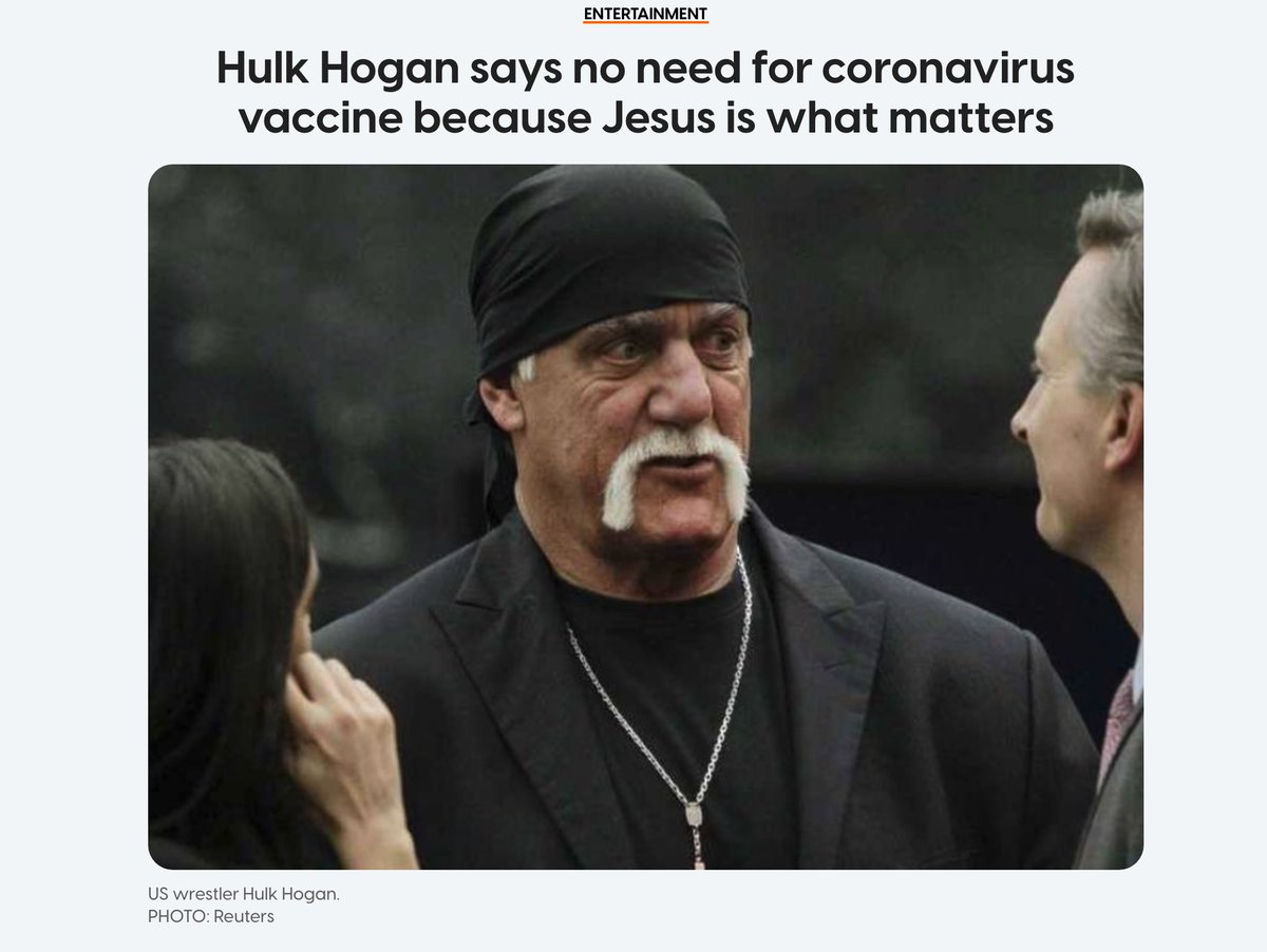 The Real Truther (@thereal_truther) on Twitter photo <a href="/uTobian/">Toby Rogers</a> <a href="/uTobian/">Toby Rogers</a> likes to blame deaths on vaccines.
Even people who didn't get vaccinated like Hulk Hogan, who publicly expressed skepticism about COVID-19 vaccines and wasn't vaccinated!
RIP <a href="/uTobian/">Toby Rogers</a> <a href="/uTobian/">Toby Rogers</a> likes to blame deaths on vaccines.
Even people who didn't get vaccinated like Hulk Hogan, who publicly expressed skepticism about COVID-19 vaccines and wasn't vaccinated!
RIP