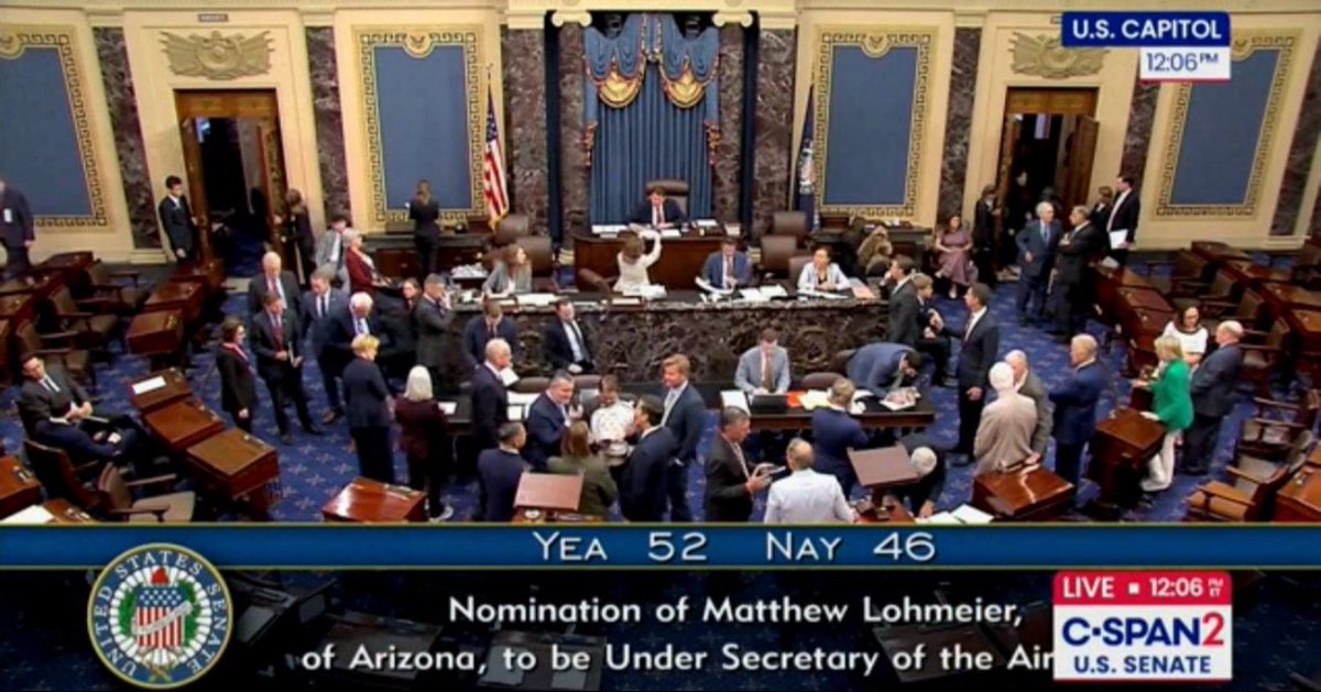 Kagan_M_Dunlap's tweet image. 📺: Matthew L. Lohmeier, a former U.S. Space Force lieutenant colonel, Air Force Academy graduate (class of 2006), and F-15 fighter pilot with a distinguished military career spanning over 15 years, has just been confirmed as the Undersecretary of the Air Force.
He served in…
