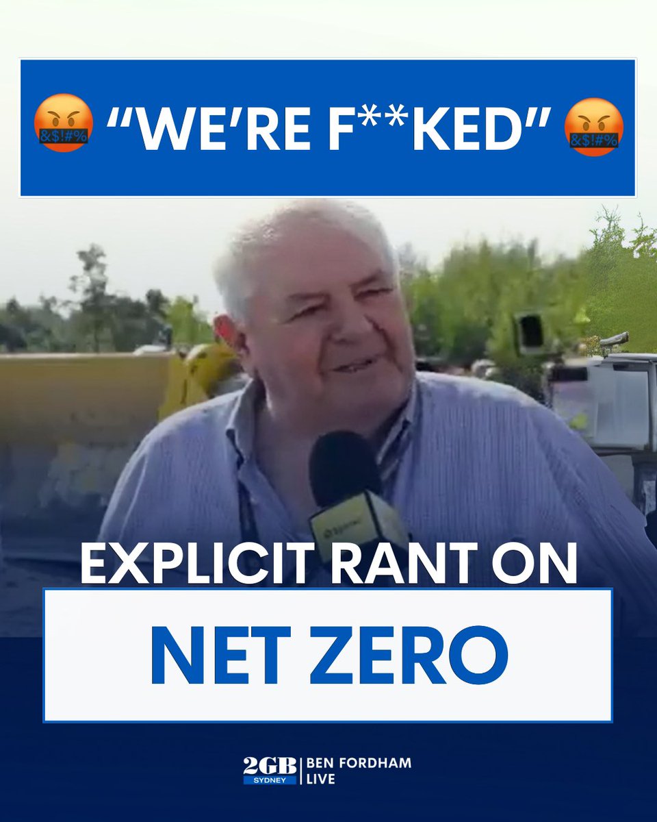 Meet Gerry Noonan. 

He’s the straight talker who says it like it is. 

And he’s taken aim at Net Zero in a colourful rant. 

Listen to the unbelievable audio HERE. 

🎧omny.fm/shows/ben-ford…🎧
