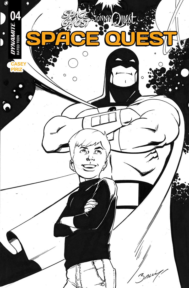 DynamiteComics's tweet image. Monday is the Final Order Cutoff for Space Ghost/Jonny Quest: Space Quest #4 from Joe Casey and Sebastian Piriz. Look for the cover by Mark Bagley. Also available in Virgin, B&W and Virgin B&W.
#spaceghost #jonnyquest #joecasey #sebastianpiriz #markbagley…