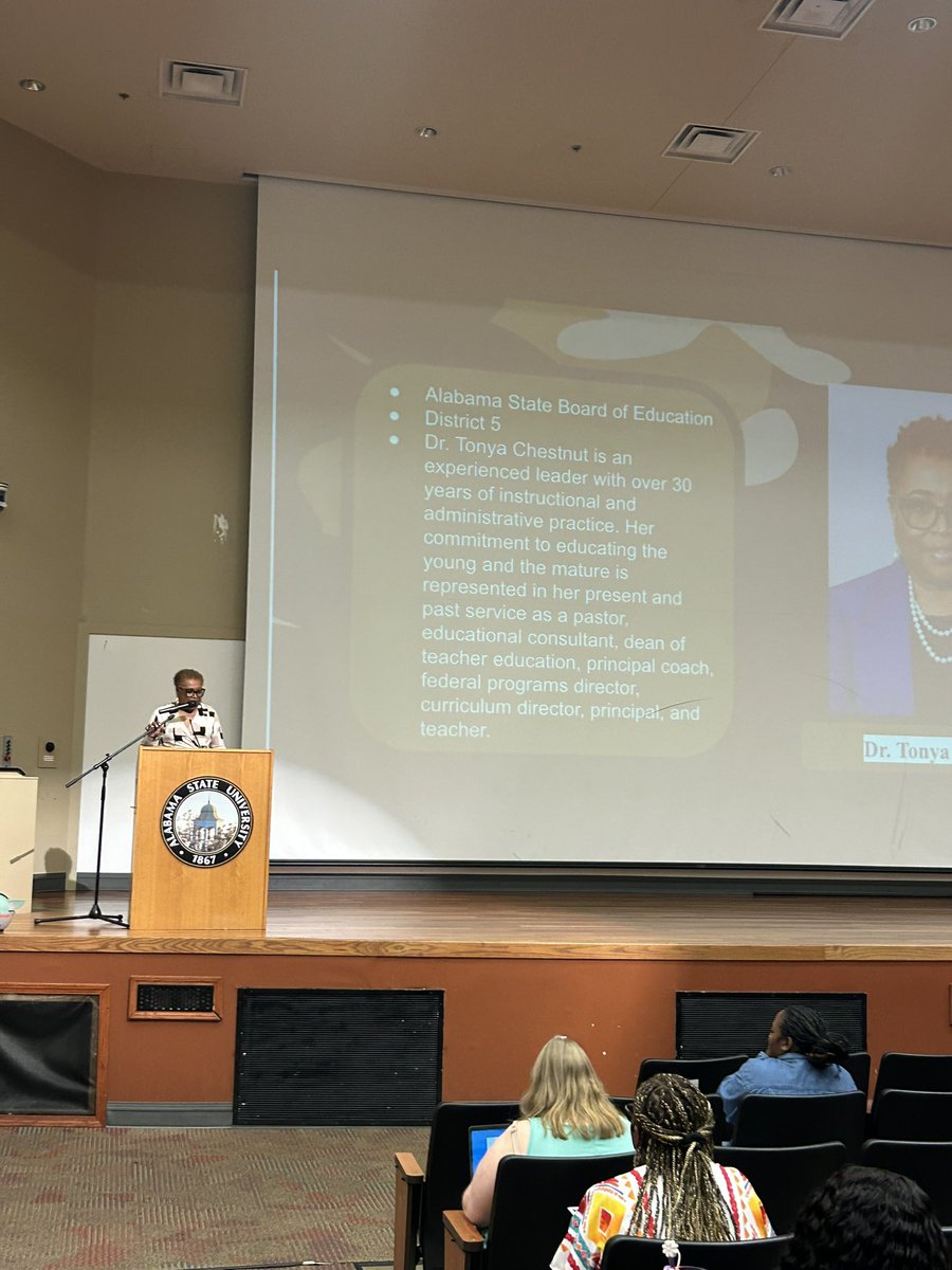 Thank you to our District 5 ALSDE Board Member <a href="/TonyaSChestnut1/">Tonya S. Chestnut</a> for joining today's Alabama NBCT Boot Camp at Alabama State University.  She spoke with such heart and conviction about the impact accomplished teachers are making in our great state.  #NBCTstrong #ALNBCTstrong