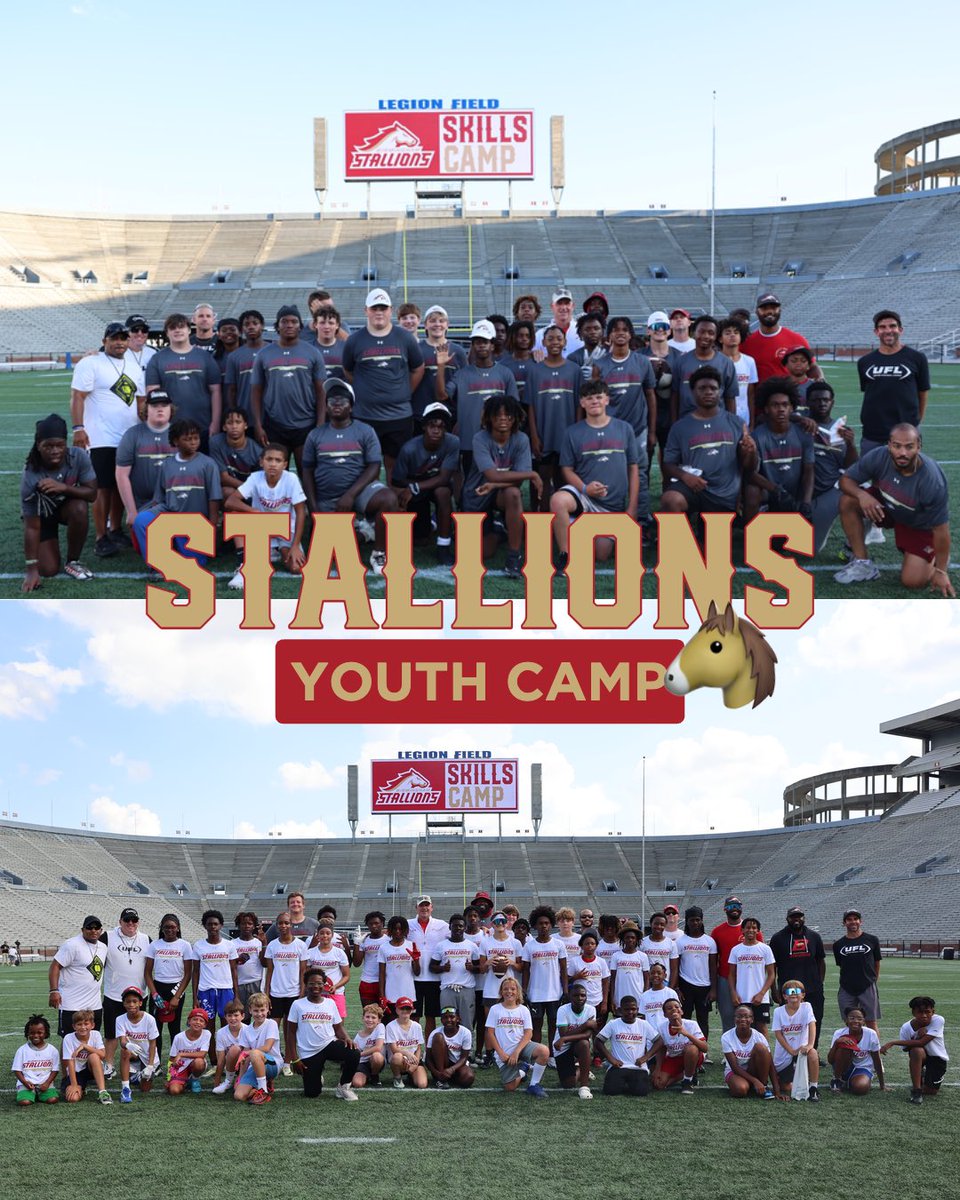 USFLStallions's tweet image. Thank you to all the athletes that came out for our Stallions Youth Camp! #GiddyUp