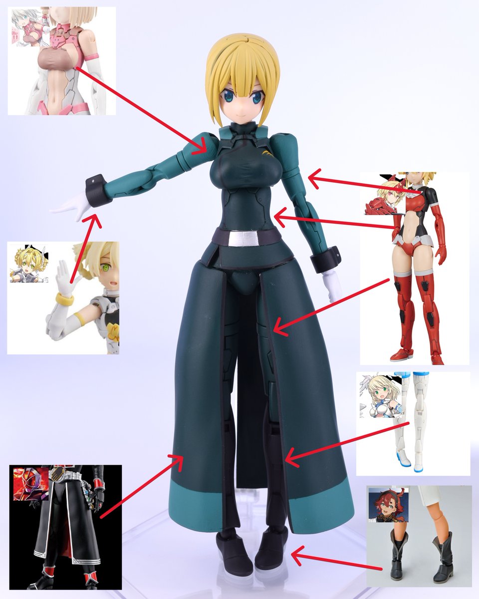 astante_f's tweet image. 08.ルイス
ノーマルスーツと軍服の両方作りました。「ヒラヒラ腰布を表現する」がコンセプト。
ここから #機動戦士ガンダム00 のキャラ。当時の30MSには襟足すっきりなショートヘアがあまりなくて大変でした。アロウズ軍服は後で作るマネキン大佐に譲り、ほぼほぼノーマルスーツで過ごしています。