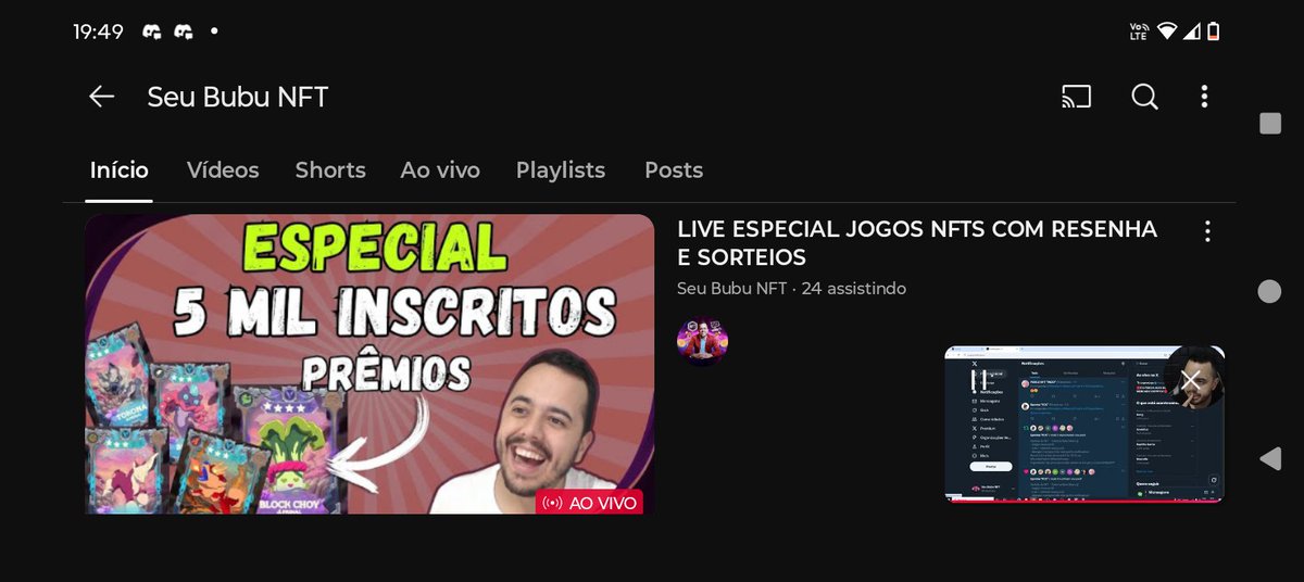 alguma coisa (@criptosnew) on Twitter photo Parabens ao <a href="/SeuBubu/">Seu Bubu NFT</a> por ter o melhor canal de jogos nft do brasil, no meio de tanto canais ruins é bom ter alguém honesto inteligente e que passa boas call de longo prazo.
5 mil pessoas é nem 0,1% do que ele merecia ter! Parabens ao <a href="/SeuBubu/">Seu Bubu NFT</a> por ter o melhor canal de jogos nft do brasil, no meio de tanto canais ruins é bom ter alguém honesto inteligente e que passa boas call de longo prazo.
5 mil pessoas é nem 0,1% do que ele merecia ter!
