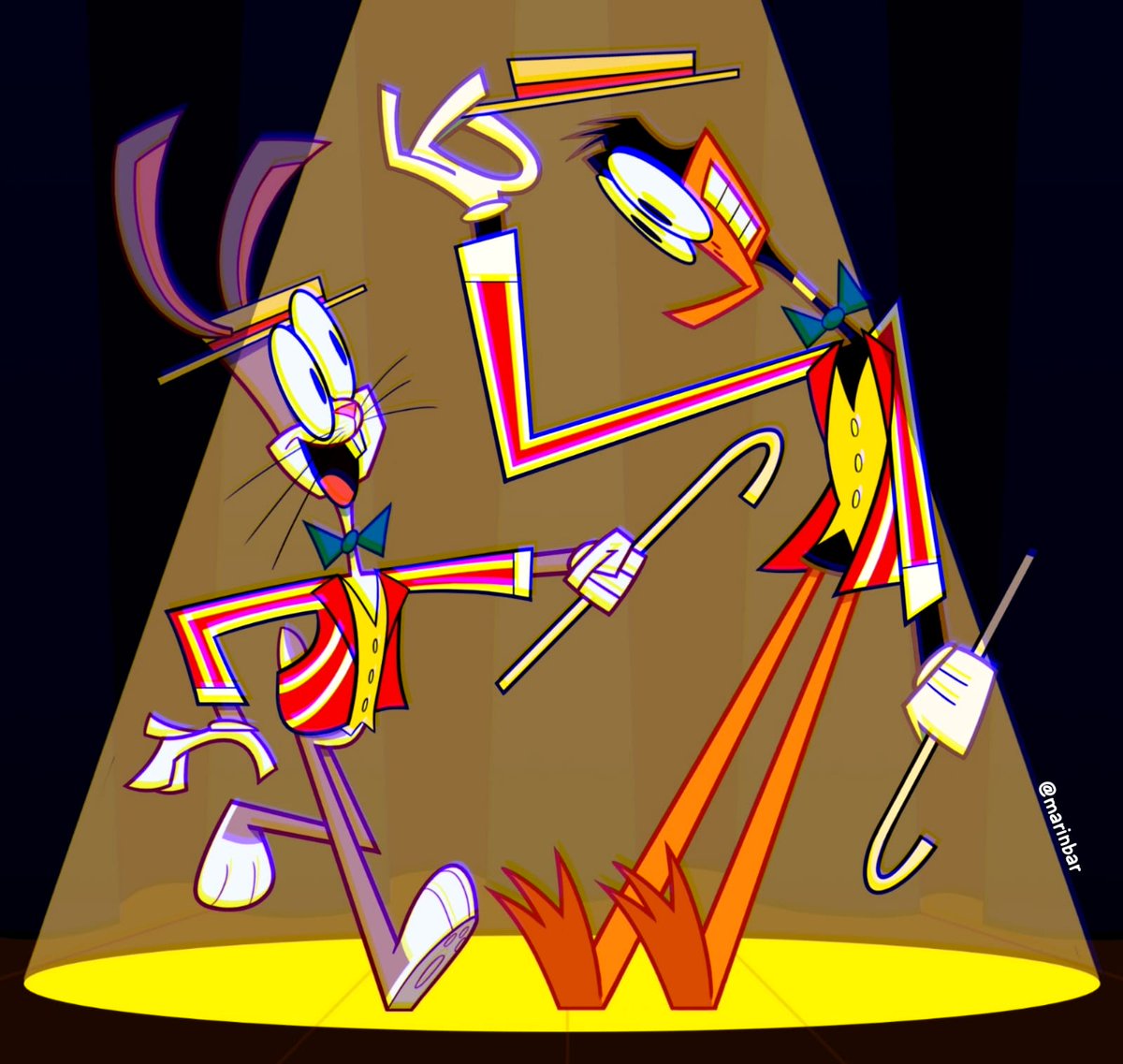 Bugs Bunny and Daffy Duck (Looney Tunes) #LooneyTunes #bugsbunny #daffyduck #cartoons #artwork