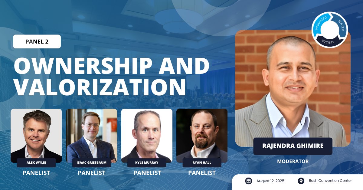 _producedwater's tweet image. 🎤 Panel 2: Ownership and Valorizatione

Panel 2: Ownership and Valorization

🔗 Registration: event.fourwaves.com/pwsmidland2025…
👉 Explore sponsorship packages now:
event.fourwaves.com/pwspermian2025…
🔗 Agenda: whova.com/embedded/event…