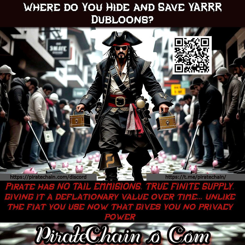 Tonight's 100 Pirate's #Giveaway Challenge:

Mission Objectives:
+How high Pirates ANONYMITY SET at Post yarrr time.
+ Tell Me Why #Bitcoin Sucks as a Technology
+ Do you like jumping through hoops and mixers just to have some privacy? 
Reward 1-4 $ARRR -Leave #ARRR addy in post