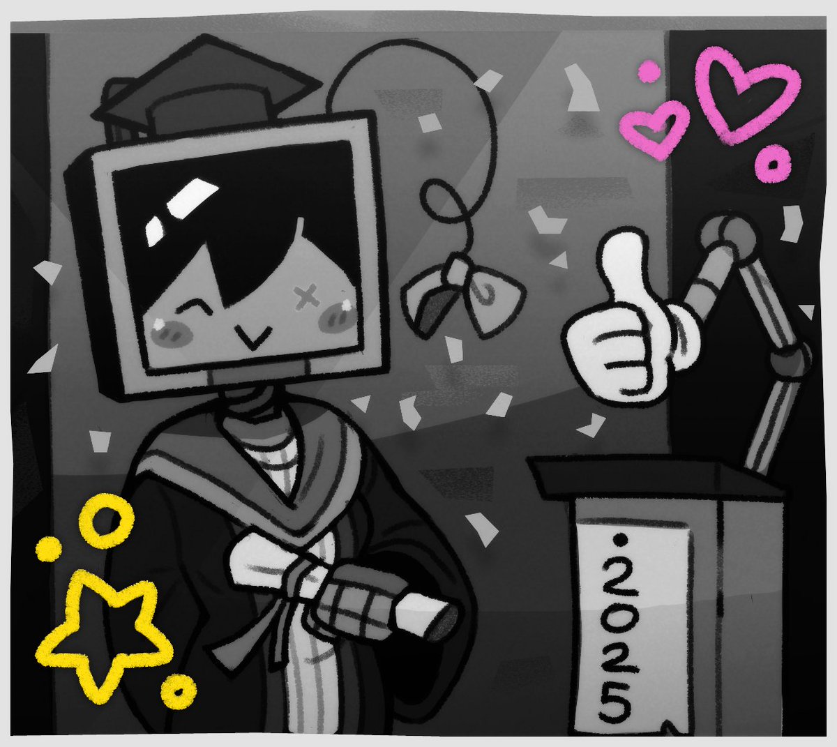 AnOddArtist's tweet image. 🎉I have officially graduated!! 🎉
Honestly, it's a little daunting, but now I can start creating! I have so many plans for the future, so there should be an update in the coming weeks!
Thank you all for all the support on my posts and artwork, it means the world to me!