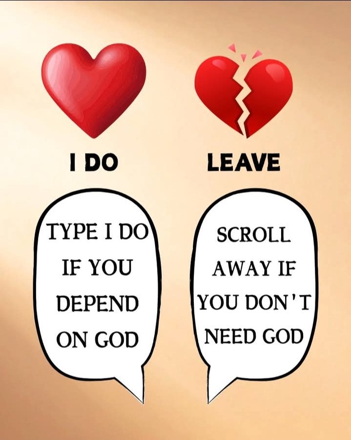 Type "I DO" If You Depend On God!