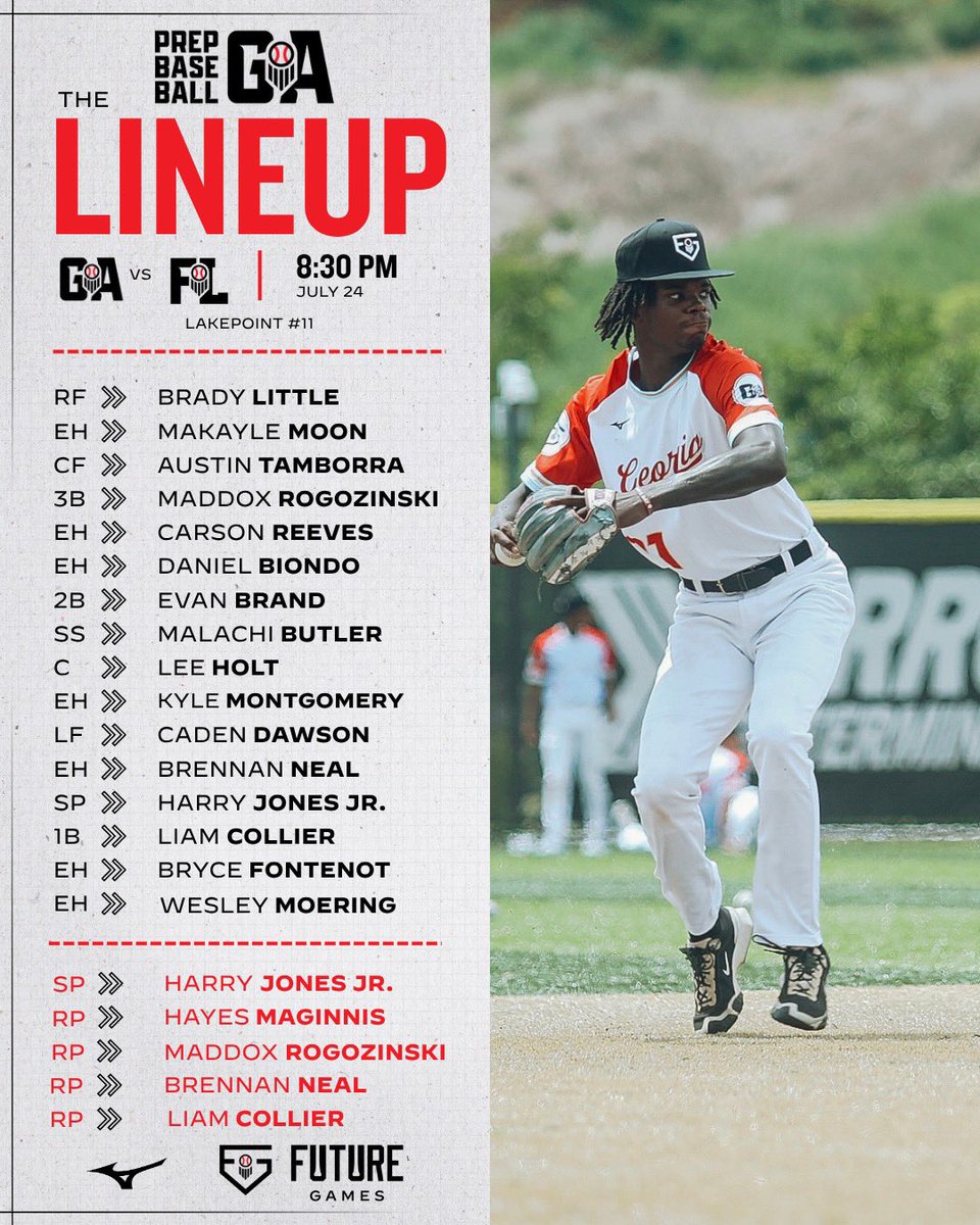 Game 1 under the lights vs Florida 🏟️

⏰ 8:30 PM
📍 Field 11

Let’s go 🍑

#PBFG25