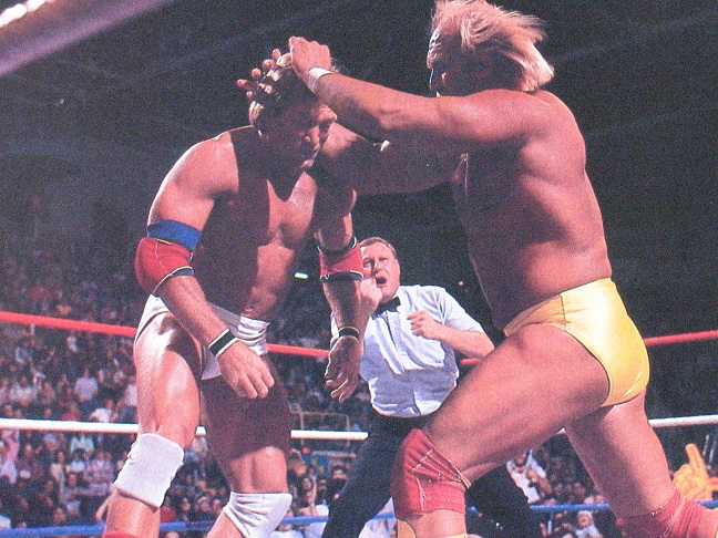 PaulOrndorffWWE's tweet image. Here's a #1derful photo of Paul Orndorff battling the Hulkster that I don't think we've posted.
Rest in peace, Hulk Hogan. #HulkamaniaForever