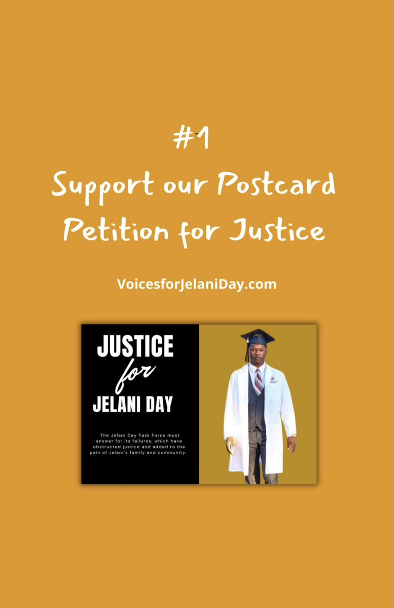 DDAYbblessed's tweet image. Demand justice for Jelani Day! 🕊️ A 25-year-old Black grad student found dead under suspicious circumstances in Sept 2021. His family still seeks answers & accountability.
Take action—mail TWO postcards TODAY:
1️⃣ Visit voicesforjelaniday.com
2️⃣ Sign the postcard
3️⃣ Checkout