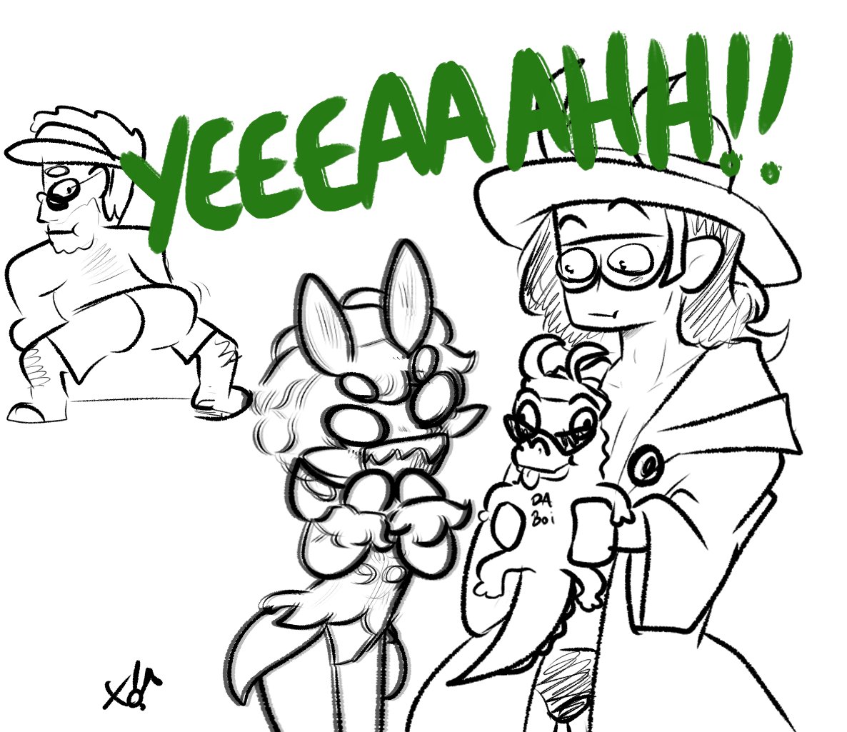 XObunny04's tweet image. Quick and sloppy doodle of what happened to me in Marvel Rivals a few days ago.

This Loki was the best, understanding the assignment. They were also sweet protecting me the entire match.
