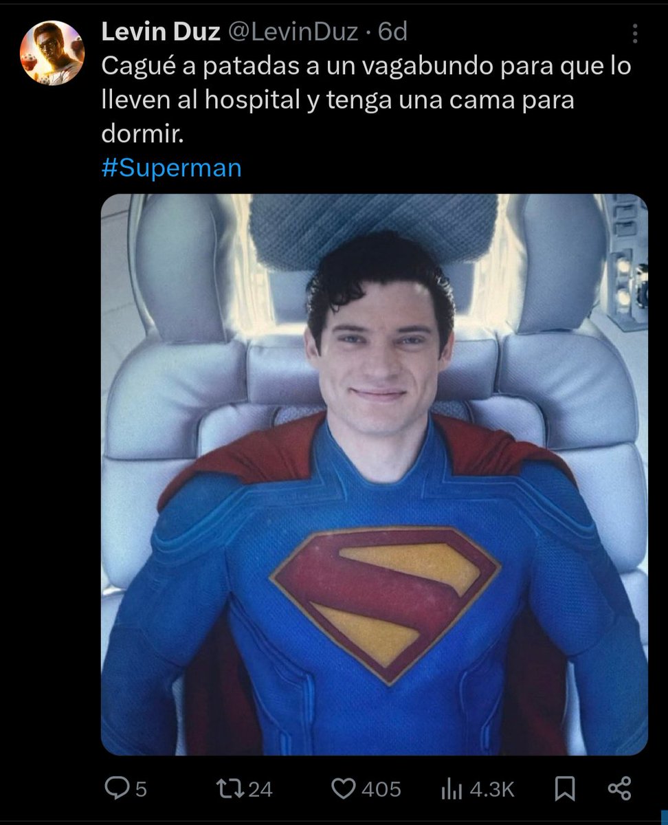 LevinDuz's tweet image. Nunca clavé tantos hit tuits seguidos como en las últimas dos semanas, y la mayoría son relacionados a Superman.