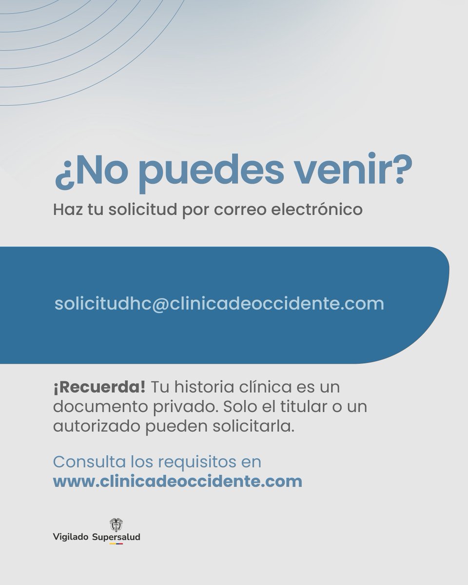 ¡Tenemos nuevo horario para la solicitud de historia clínica!
Desliza y consulta toda la información para que realices tu solicitud de forma ágil y organizada.
