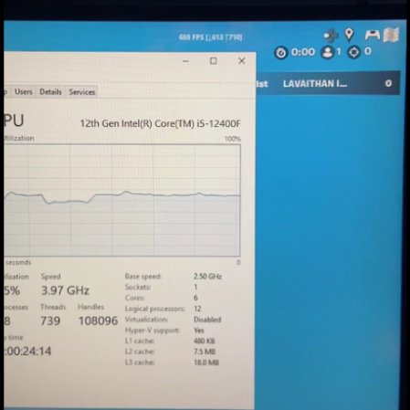 1stTsuki's tweet image. i5-12400F hitting 700 FPS in Fortnite for @controllerfv