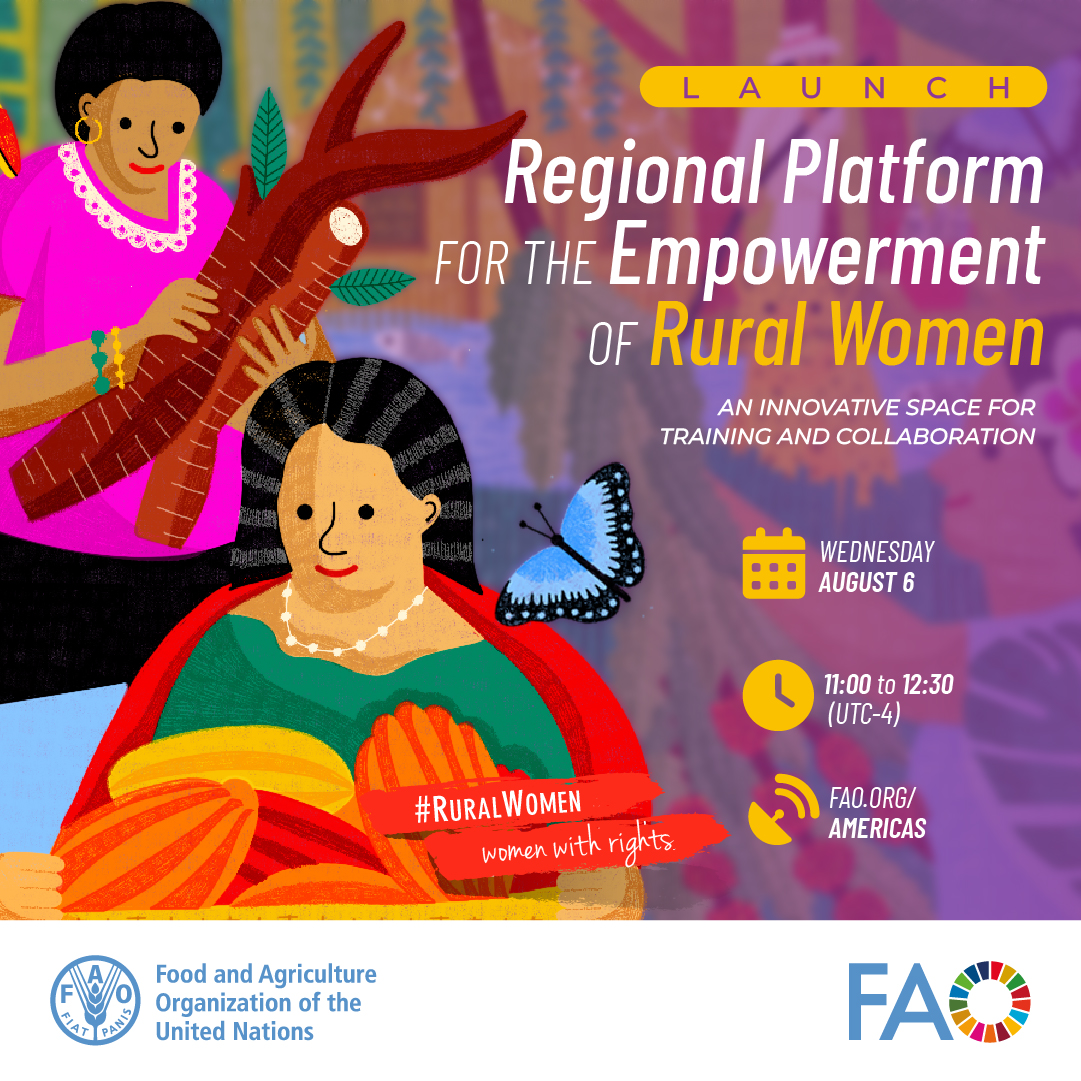 FAOCaribbean's tweet image. 📢 On August 6, we launched the Regional Platform for the Empowerment of #RuralWomen.
💻 A tool to boost training, cooperation and advocacy.
🕚 11:00 (UTC-4).
🔗 bit.ly/40GbHRt
