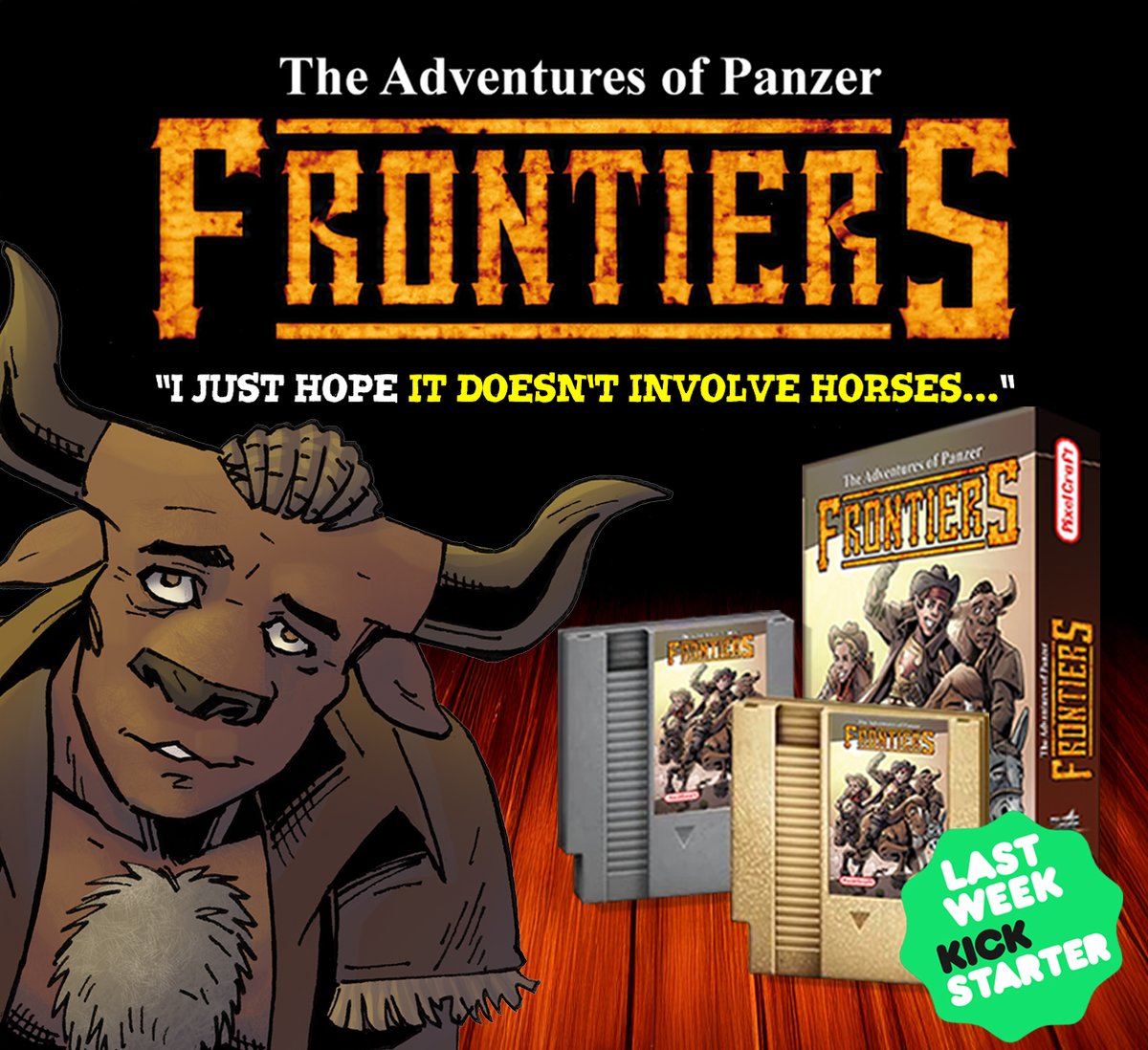PixelCraft81's tweet image. FINAL WEEK ALERT!
It’s the last week to back The Adventures of Panzer: Frontiers on Kickstarter!
We’ve smashed through 4 stretch goals already—and Panzer’s ego is growing faster than our funding bar.
kickstarter.com/projects/panze…
#NEShomebrew #Kickstarter #PanzerFrontiers #indiegames