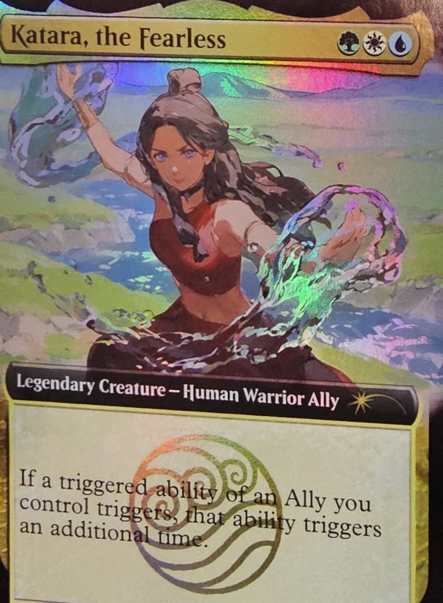 zukosfate's tweet image. Kataras gorgeous SDCC exclusive Magic The Gathering card!!